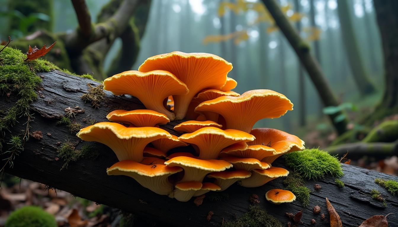 découvrez le rôle essentiel du champignon orange sur bois mort dans l'écosystème forestier et son importance pour la décomposition et le recyclage des matières organiques.