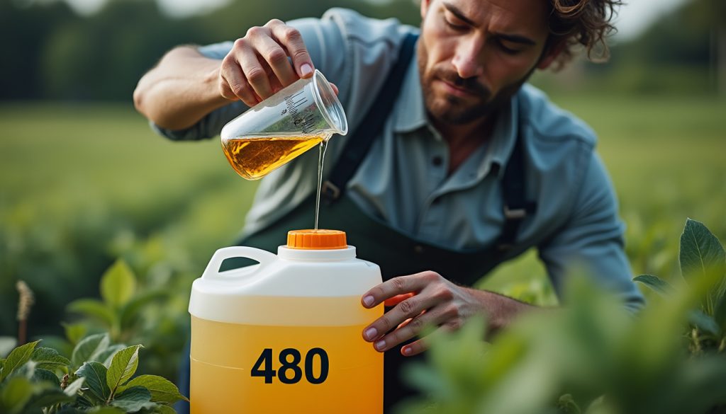 découvrez la quantité de glyphosate 480 recommandée pour un dosage efficace dans 5 litres d'eau afin d'assurer un traitement optimal.