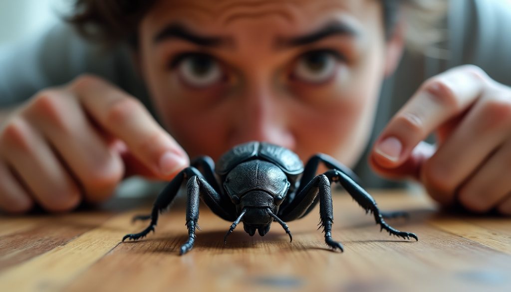 découvrez comment identifier un gros insecte noir rampant et les méthodes efficaces pour s'en débarrasser rapidement et en toute sécurité.