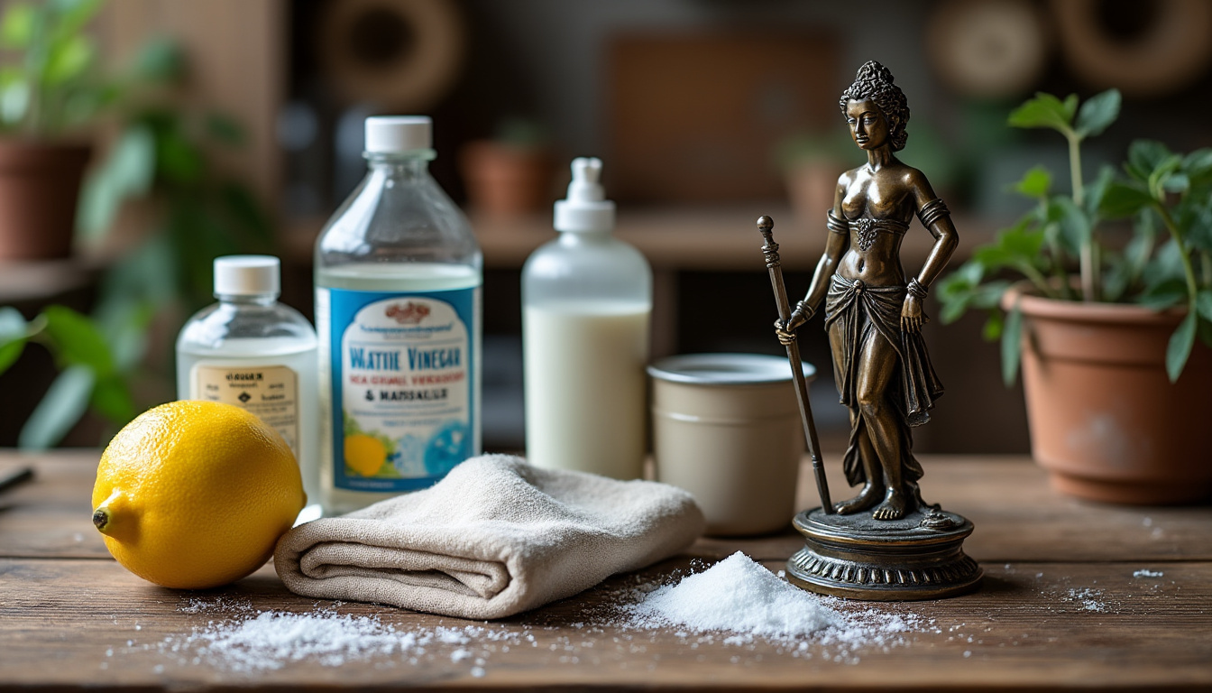 découvrez des méthodes simples et efficaces pour nettoyer vos objets en bronze tout en préservant leur éclat et en évitant les dommages.